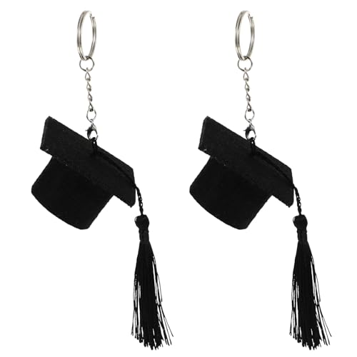 DEARMAMY Einzigartige Doktor Kappe Keychain Schlüssel Dekorationen Tasche Set Metall Stoff von DEARMAMY