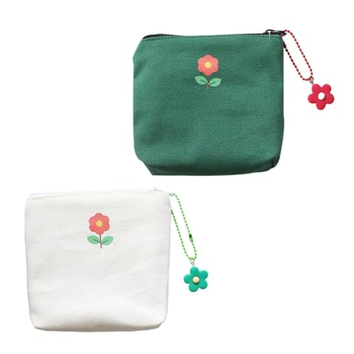 DEARMAMY 2St Aufbewahrungstasche kleine Periodentasche Toilettenartikel Reisetasche Kabel Münzhalter kreditkartenhalter aufbewahrungssack Speicherbehälter modisches Portemonnaie Segeltuch von DEARMAMY