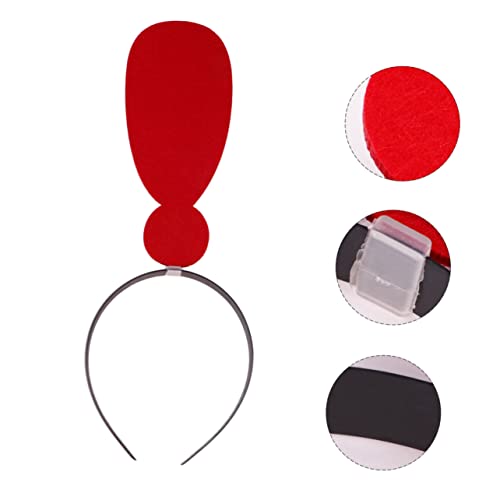 DEARMAMY 2St Ausrufezeichen Stirnband Haarschmuck für Mädchen Haarreifen Haarschmuck mit Ausrufezeichen-Design Haar-Accessoires für besondere Anlässe Haarbänder lustiges Haarband Stoff rot von DEARMAMY