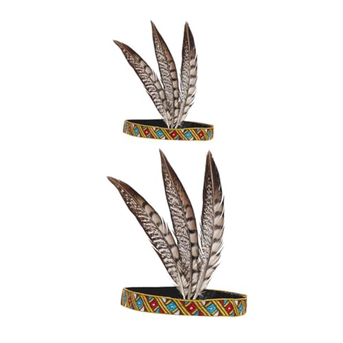 DEARMAMY 2St Kopfbedeckung Stirnbänder Party Flapper-Accessoires für Frauen Kopfschmuck Haarband haarschmuck haar tapes kapuzenpullover haar zubehör Dekorationen Haarzubehör Stoff von DEARMAMY