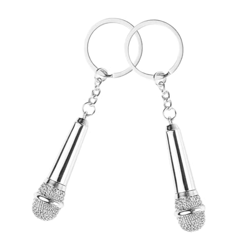 DEARMAMY Mikrofon-schlüsselanhänger Metall Schlüsselanhänger Tasche Zum Aufhängen Musik-mikrofon- Für Schlüssel von DEARMAMY