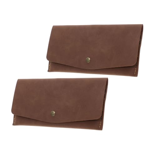 DEARMAMY 2stücke Vintage Pu Bifold Geldbörsen Für Damen Und -sichere Kreditkartenetuis Slim Wallet Mit Mehreren Kartenfächern Praktische Und Stilvolle Geldbörse Für Kartenorganisation von DEARMAMY