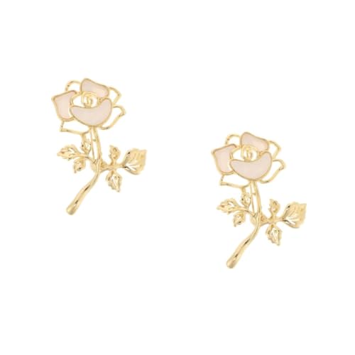DEARMAMY 2St Rosenbrosche Frauen Maxikleid Mode Brosche Abschlussball Damen Reversnadel Dekorative Anstecknadel Anstecknadeln Anstecknadel mit Blumenmuster für Anzüge Zinklegierung von DEARMAMY