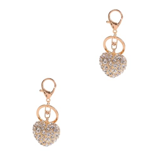 DEARMAMY 2St Schlüsselbund packetbandrollen Schlüsselanhänger geschen schlüsselkette rucksackbeutel valantine gürteltasche Chritmas Portemonnaie Keychain modische Taschenanhänger Golden von DEARMAMY