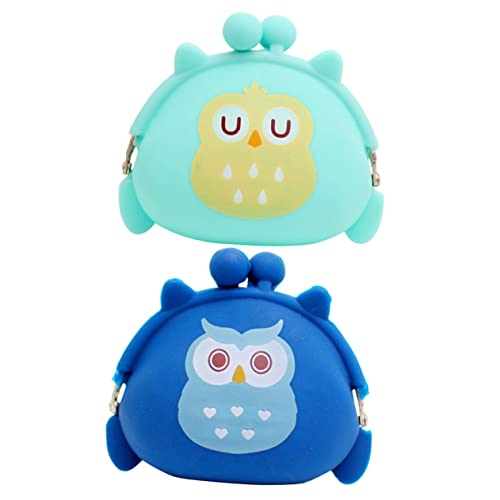 DEARMAMY Süße Damen-Mini-geldbörse Mit Eulen-Clip Wechselgeldbörse Für Mädchen Silikon-Beutel von DEARMAMY