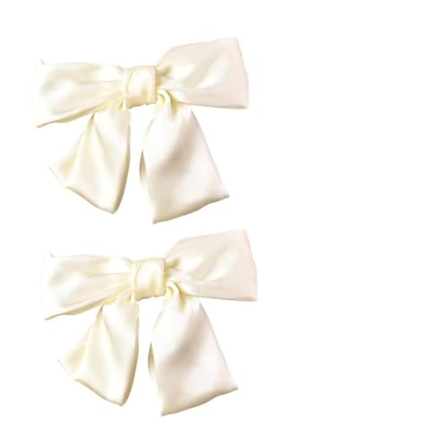 DEARMAMY 2stücke Haarnadel Mit Schleife Haarspange Aus Seide Frauenkopfschmuck Kreative Haar-clips Für Mädchen Stilvolle Schleifenhaarnadel Für Täglichen Gebrauch von DEARMAMY