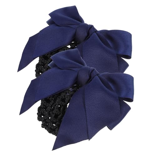 DEARMAMY 2stücke Haarknotenabdeckung Mit Schleife Haarnetz Für Frauen Haarspange Clip Haarknotennetz Für Damen Haarknotenabdeckungsclip Stabil Und Vielseitig Einsetzbar von DEARMAMY