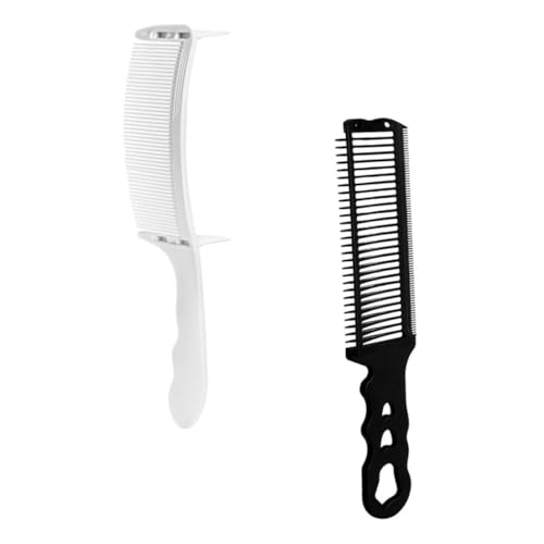DEARMAMY 2Stücke Hair Cutting Comb For Men Professional Barber Positioning Comb Salon Hair Cutting Tool Adjustable Versatile Design For Home Salon Use von DEARMAMY