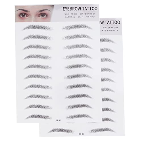 DEARMAMY 2Stücke Künstliche Augenbrauen Aufkleber Haarähnliche Imitation Augenbrauen Für Männer Und Einfach Zu Verwendendes Augenbrauen Werkzeug Dünne Oder Spärliche von DEARMAMY