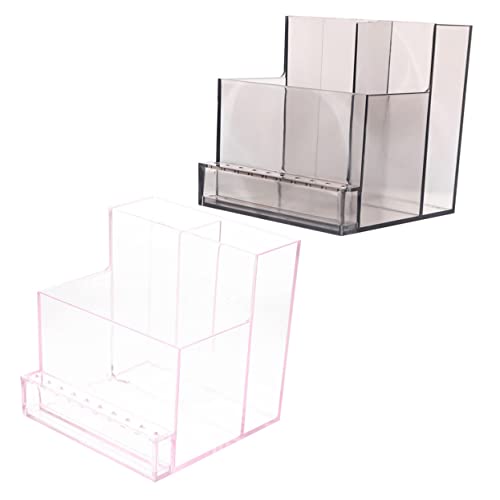 DEARMAMY 2Stücke Nail Drill Bits Organizer Transparent Holder For Nail Art Machines Durable Storage Box For Nail Drill Bits For Nail Studios And DIY Enthusiasts von DEARMAMY