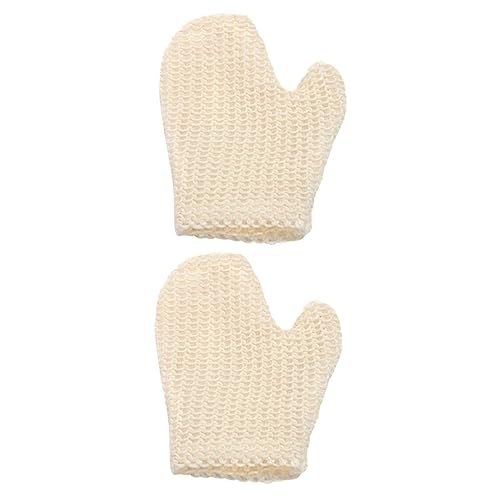 DEARMAMY 2stücke Peeling-badetücher Aus Sisal Für Dusche Wiederverwendbare Badehandschuhe Zum Sanften Peeling Und Massieren Der Haut Entfernen Abgestorbene Zellen von DEARMAMY