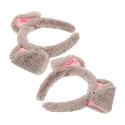 DEARMAMY 2Stücke Plüsch Kopfbedeckung mit Hundeohren für Cosplay Partys Halloween Süßes Design für Erwachsene Langlebig Robust von DEARMAMY
