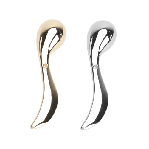 DEARMAMY 2stücke Gesichtsmassagegerät Augencreme-schaufel Make-up-grablöffel Gesichtscreme-löffel Make-up-pick-sticks Zinklegierungsmaterial Mini-kosmetik-löffel Einfache-dosierung von DEARMAMY