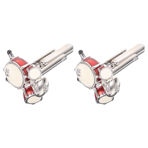 DEARMAMY 2er Set Manschettenknöpfe Trommel Design Kreative Cufflinks Für änner Und Frauen Ideal Für Anzüge Hochzeiten Und Besondere Anlässe Stilvolle Accessoires Für von DEARMAMY