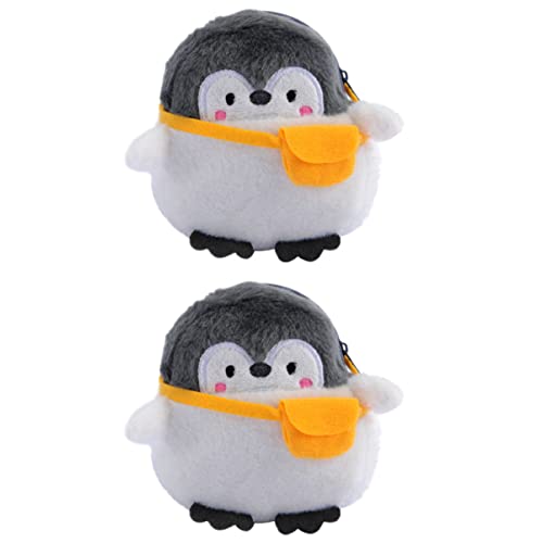 DEARMAMY 2er Set Niedlicher Pinguin Geldbeutel Praktische ünztaschen Für Damen Kawaii Design Portable Aufbewahrungstaschen Für Shopping Reisen Und Alltag von DEARMAMY