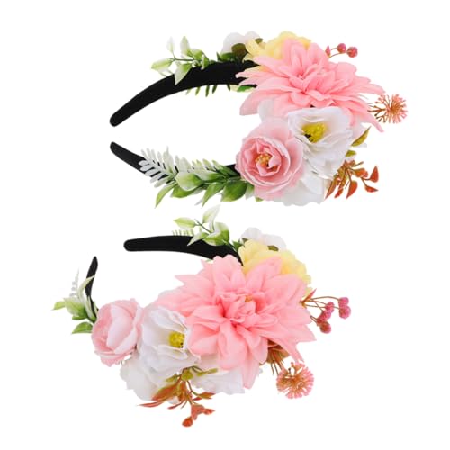 DEARMAMY 2pcs Blumenkranz -stirnband Für Frauen, Die Für Hochzeiten Festivals Und Partys Blumenstirnbandkronblumen Stirnband Für Hochzeitsfeier Geeignet Sind von DEARMAMY