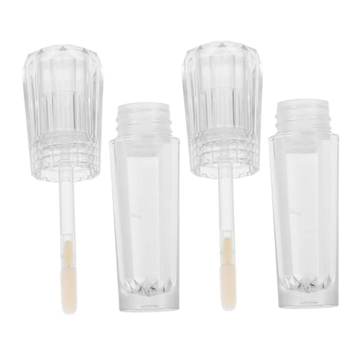 DEARMAMY 2pcs Lipglossrohr Leerer Lippenölbehälter Lipglasur Flasche 3ml Plastik Lipgloss Behälter Lippenölflasche Mit Zauberstab Für Frauen von DEARMAMY