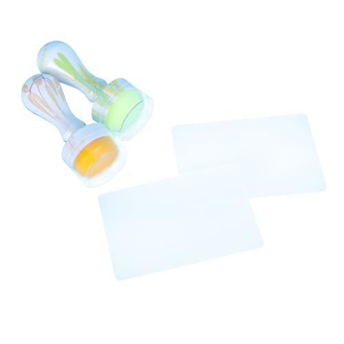 DEARMAMY 2sätze Nagel Stempelset Mit Nagelstempelkopf Für Maniküre-stempel Nagelsiegel Und Transfer-werkzeuge Für Diy-nailart Zu Hause von DEARMAMY