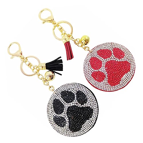 DEARMAMY 2st Auto Schlüsselanhänger Charme Reize Ringe Einziehbar Makramee Zubehör Kette Karte Hängendes Für Schlüssel Bärenpalmen-anhänger Schöner Schlüsselanhänger Zinklegierung von DEARMAMY