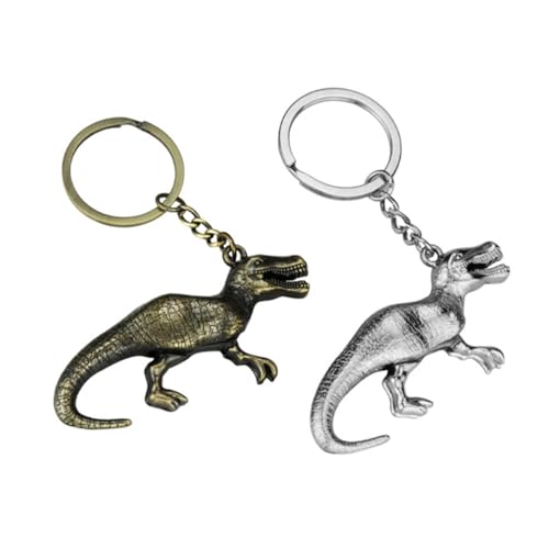 DEARMAMY Dinosaurier Schlüsselanhänger Geldbörse Zubehör Metall Schlüsselanhänger Dekorative Dinosaurier Schlüsselanhänger von DEARMAMY