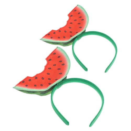 DEARMAMY 2st Dreidimensionales Wassermelonen-stirnband Wassermelonen-kopfschmuck Wassermelonen-haarreifen Hundespielzeug Ananas Sabbern Banane Hundespielzeug Erbse Wärmeübertragungsfilztuch von DEARMAMY
