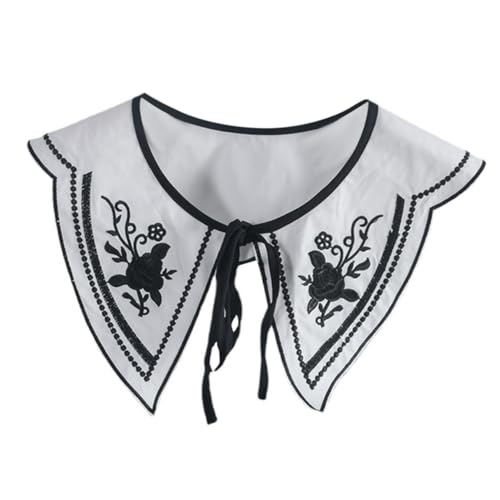 DEARMAMY 2stücke Abnehmbarer Spitzenkragen Für Damen Eleganter Bestickter Fake-kragen Vielseitig Kombinierbar Mit Blusenlosen Outfits Für Jeden Anlass Perfektes Für Besondere Tage von DEARMAMY