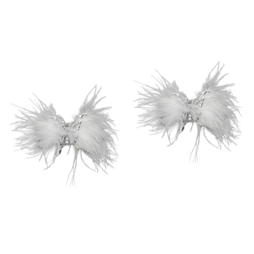 DEARMAMY 2st Feder-diamant-ring Taschenanhänger Damen Ringe Modeschmuck Schmetterlinge Schmuck Ringe Für Mädchen Schmetterlingsring Für Damen Offener Verstellbarer Ring Kleiner Ring Metall von DEARMAMY