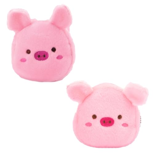 DEARMAMY 2st Geldbörse Aufbewahrungstaschen Für Karten Geldsack Wechseln Mehrzwecktasche Mini-Geldbeutel Klare Stadiontasche Brieftasche Männer Behälter Seitentasche Träger Rosa Plüsch von DEARMAMY