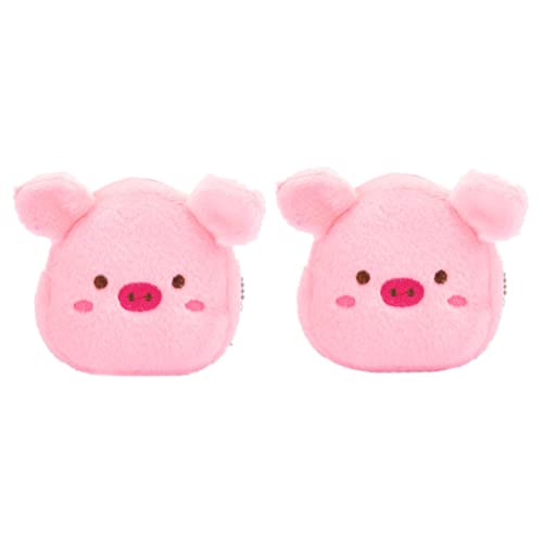 DEARMAMY 2st Geldbörse Klare Stadiontasche Behälter Brieftasche Männer Träger Aufbewahrungstaschen Für Karten Griffe Kleiner Beutel Geldsack Wechseln Mini-Geldbeutel Kette Rosa Plüsch von DEARMAMY