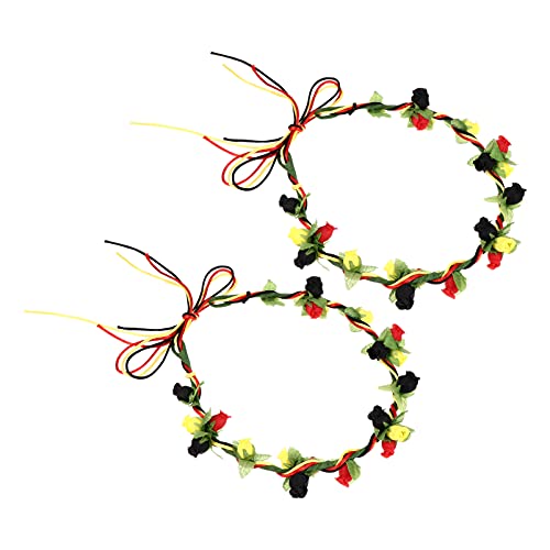 DEARMAMY 2st Haargirlande Kostüm Led-kopfkranz Kopfbedeckung Weihnachtsgirlande Halloween-ohren Brauthaarkranz Kopfschmuck Blumenkranz-stirnband Weihnachtshaarkranz Kopf Kranz Stoff von DEARMAMY
