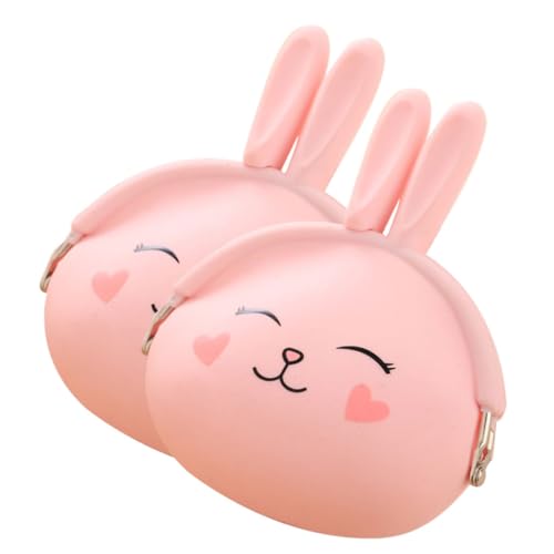 DEARMAMY Silikon-geldbörse Hasen-geldbörse Wechselgeldbörse für Mädchen Modische Bargeld-Aufbewahrungstasche von DEARMAMY