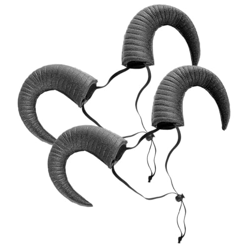 DEARMAMY 2st Kopfbedeckung Aus Dämonenhorn Halloween-schafshorn Halloween-stirnbänder Für Frauen Stierhorn Stirnband Mit Teufelsohren Teufelshaar Hörner Stirnband Aus Ochsenhorn Luft Schaum von DEARMAMY