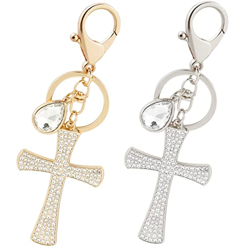 DEARMAMY Stilvolle Schlüsselanhänger Für Männer Metall-Kreuz- Schlüsselanhänger Mit Strass- Für Tasche Telefonclip Zufällige Farbe DEARMAMY Stilvolle Schlüsselanhänger Für Männer Metall-Kreuz- Schlüsselanhänger Mit Strass- Für Tasche Telefonclip Zufällige Farbe von DEARMAMY