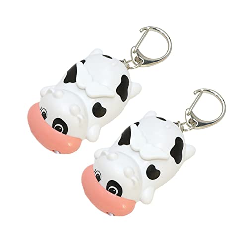 DEARMAMY 2 Stück Entzückende Kuh-schlüsselanhänger Sprachtherapie-Spielzeug Dekoratives Rucksack-zubehör von DEARMAMY