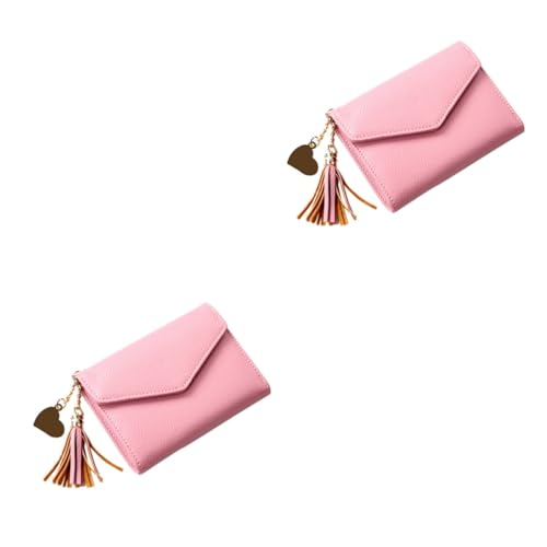 DEARMAMY 2st Mode-geldbörse Geldbörsen Mode Damen Geldbörse Schicke Handtasche Frauen Geldbörse Rosa von DEARMAMY