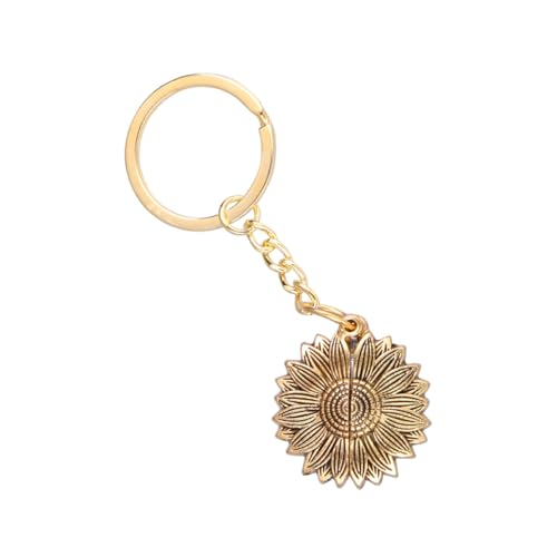 DEARMAMY Schlüsselanhänger-Set in Sonnenblumenform Taschenanhänger Erinnerungs-schlüsselring Schlüsselring Für Zuhause Doppellagig Schlüsselanhänger Golden von DEARMAMY
