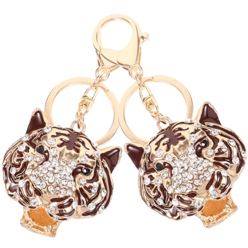 DEARMAMY 2stücke Tiger Schlüsselanhänger Tier Schlüsselanhänger Für Tiger Schlüsselketten Für Dekoration Für Autoschlüssel Und Taschen von DEARMAMY