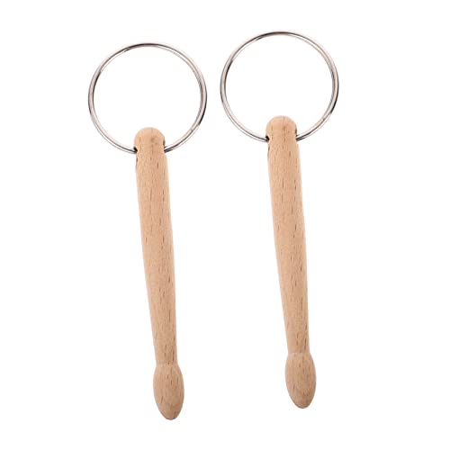 DEARMAMY 2stücke Trommelstock-geformter Schlüsselanhänger Aus Hochwertigen Materialien Verarbeitet Als Schlüssel Oder Taschen-Ornament Kreatives Klein Und Leicht von DEARMAMY