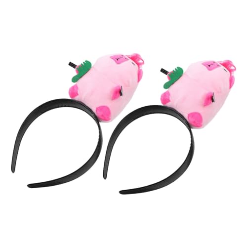 DEARMAMY 2stücke Capybara Cartoon Stirnband Für Tier Cosplay Party Süßes Capybara Stirnband Zum Anhängen Ausgestopftes von DEARMAMY