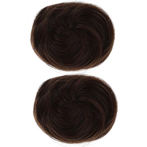DEARMAMY 2stücke Dutt Clips Für Frauen Chignon Haarspangen Mit Haarbefestigung Clip-dutt Pferdeschwanz Haarteil Für Hochsteckfrisuren von DEARMAMY