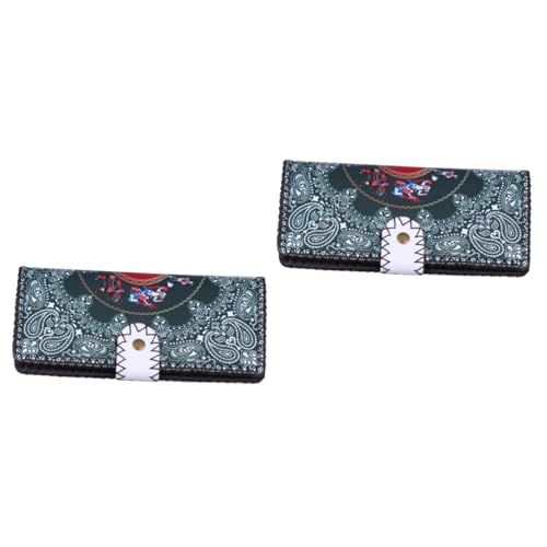 DEARMAMY 2stücke Ethnic Style Damen Handtasche Aus Leder Praktischer Geldbeutel Für Handy Und Kreditkarten Accessoire Für Reisen Und Shopping Stilvolles Design Mit Viel Platz Für von DEARMAMY