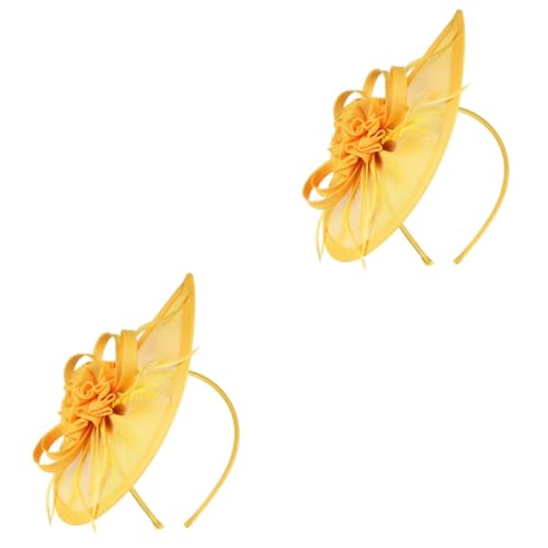 DEARMAMY 2stücke Fascinator Haaraccessoire Mit Clip Und Stirnband Vintage-teeparty Hut Für Frauen Eleganter Hut Für Hochzeiten Cocktailpartys Und Besondere Anlässe Netzschleier Und von DEARMAMY