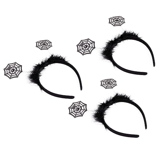 DEARMAMY 2stücke Haarband Halloween Spinnennetz Form Dekorative Haarreifen Kreative Stirnband Haarschmuck Für Junge Mädchen Und Erwachsene Party Requisiten von DEARMAMY