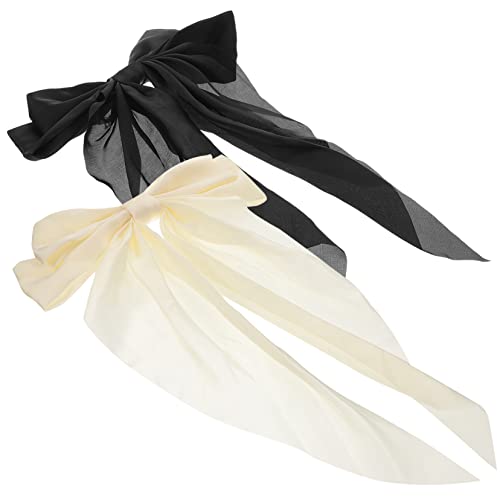 DEARMAMY 2stücke Haarspangen Mit Schleife Für Mädchen Und Frauen Hair Clips Mit Schleife Für Dickes Haar Große Haarschleifen Für Alltag Und Besondere Anlässe von DEARMAMY