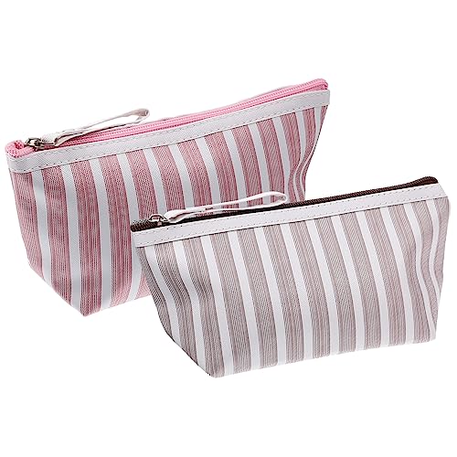 DEARMAMY 2stücke Kosmetikbeutel Mit Reißverschluss Tragbare Reise-kulturtasche Make-up-Tasche Für Frauen Zum Aufbewahren Von Lippenstift Gesichtspflege Und Anderen Kleinen Gegenständen von DEARMAMY