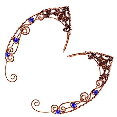 DEARMAMY 2stücke Kupfer Ohrclip Strass Ohrschnallen Modeaccessoire Mädchen Ohrschmuck Ohrschnallen von DEARMAMY