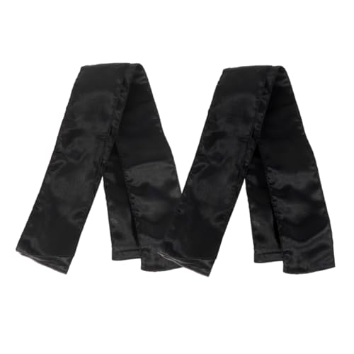 DEARMAMY 2stücke Langes Schwarze Perückenband Haarschal Kopftuch Für Frauen Satin-haarwickel Rutschfeste Perückenhalterung Leicht Zu Waschen Pflegen von DEARMAMY