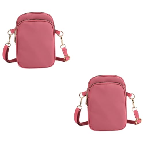 DEARMAMY 2stücke Mini Umhängetasche Aus Nylon Für Handys Leichte Modische Schultertasche Für Reisen Schule Und Freizeitaktivitäten Mit Verstellbarem Trageriemen von DEARMAMY