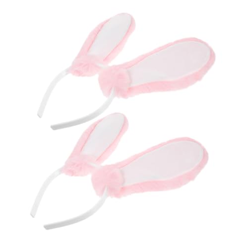 DEARMAMY 2stücke Plüsch-hasenohren-stirnband Mit Kaninchenohren Weiches Kopfbedeckung Für Cosplay Tierkostüm-zubehör Leichtes Haarband Für Junge Mädchen Und Erwachsene von DEARMAMY