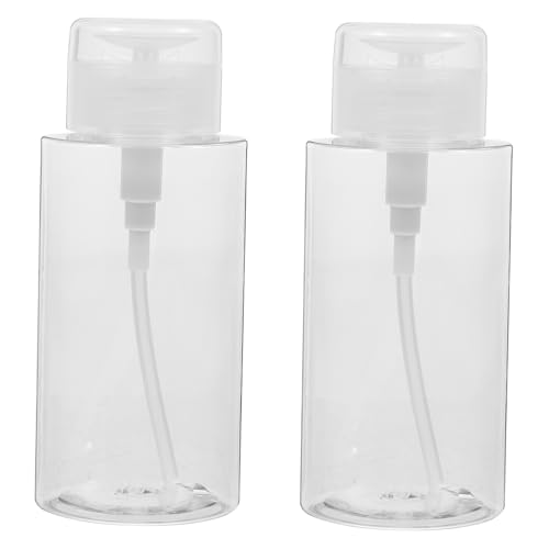 DEARMAMY 2 Stück 300ml Push down Pumpflasche Leere Nagellackentferner Flasche Für Make up Entferner Reiseflaschen Für Kosmetik Petg Einfach Zu Befüllen Und Reinigen von DEARMAMY